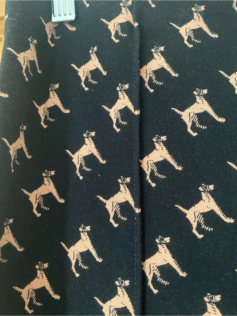 Anthropologie Maeve The Margot Dog Print Cropped Flare Pull On Pants Black M - Picture 3 of 13